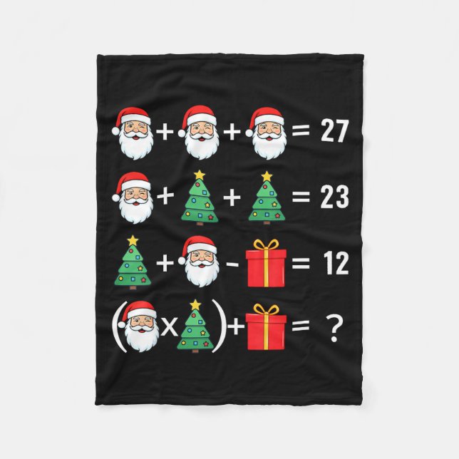 Cobertor De Velo Funny 67 Santa Tree Math Teacher Christmas Xmas Hu (Frente)