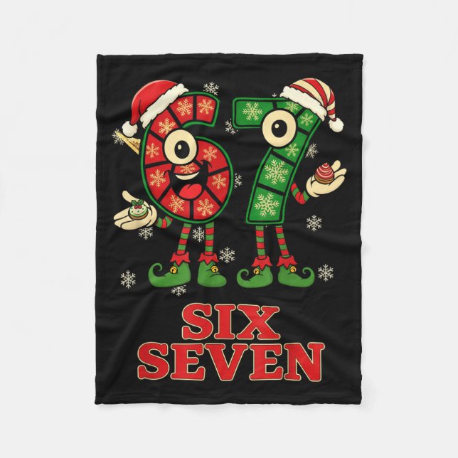 Cobertor De Velo Funny 67 Six Seven 6-7 Italian Christmas Holiday W (Frente)