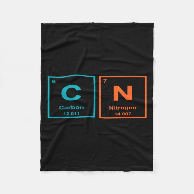 Cobertor De Velo Funny 6 7 Periodic Table Carbon Nitrogen Humor  (Frente)