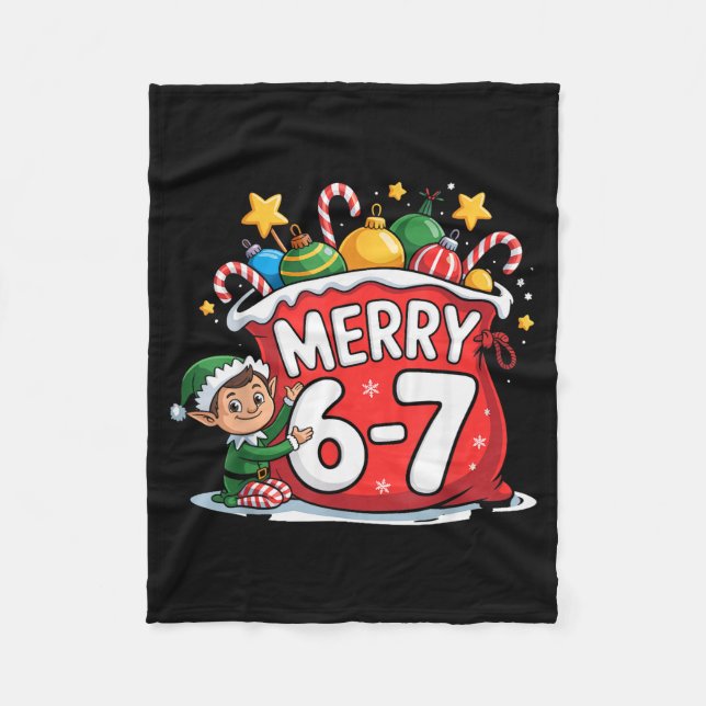 Cobertor De Velo Funny 6 7 Six Seven Meme Christmas Women Men Kids  (Frente)