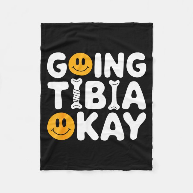 Cobertor De Velo Funny Anatomy Going Tibia Okay Broken Leg Gift For (Frente)