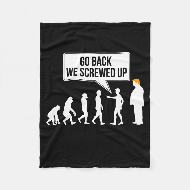 Cobertor De Velo Funny Anti-trump Evolution Litical Humor  (Frente)
