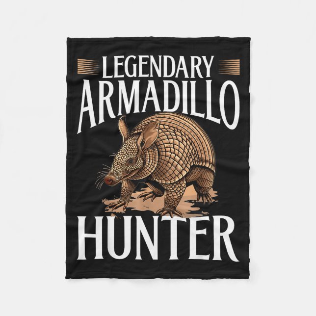 Cobertor De Velo Funny Armadillo Animal Legendary Armadillo Hunter  (Frente)