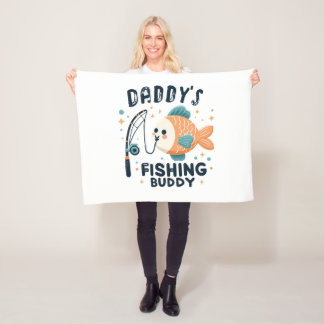 Cobertor De Velo Funny Baby Fish | Daddy's Fishing Buddy Cute