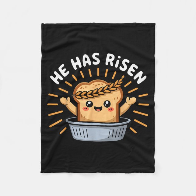 Cobertor De Velo Funny Bakery Baking Jesus Christ Bread He Has Rise (Frente)