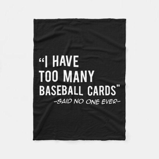 Cobertor De Velo Funny Baseball Cards Collector Gift  (Frente)
