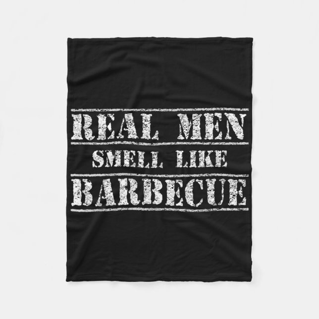 Cobertor De Velo Funny Bbq Grilling Gift Shirt Real Men Smell Like  (Frente)