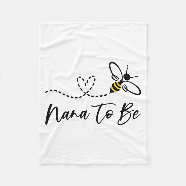 Cobertor De Velo Funny Bee Lover Nana To Be  (Frente)