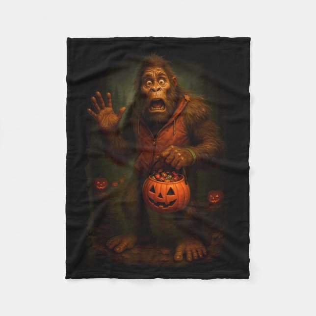 Cobertor De Velo Funny Bigfoot Halloween  (Frente)