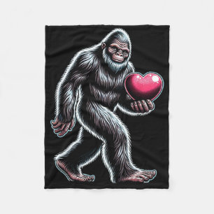 Cobertor De Velo Funny Bigfoot Sasquatch Coração Homens Crianças Me