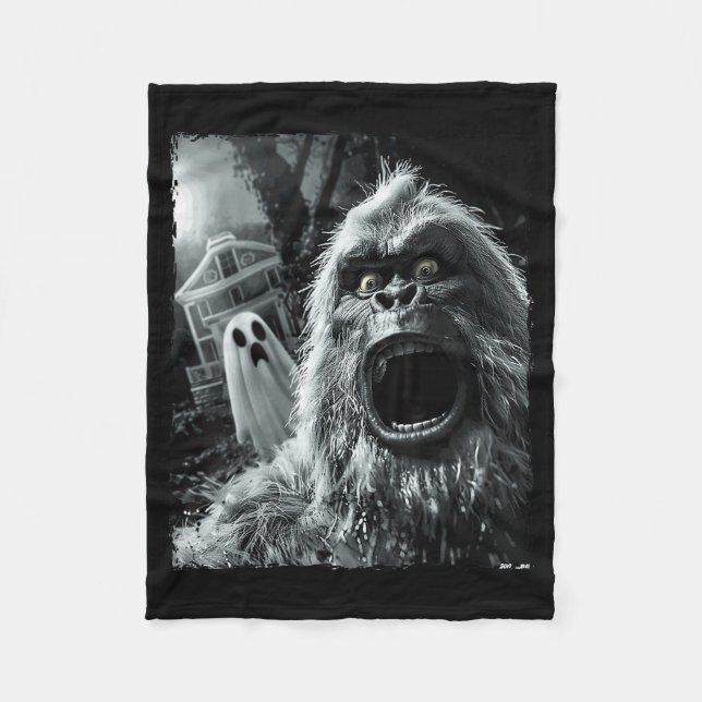 Cobertor De Velo Funny Bigfoot Sasquatch Halloween  (Frente)