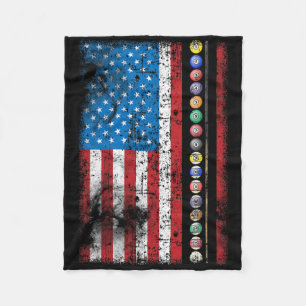 Cobertor De Velo Funny Billiards Pool Hall Snooker Vintage American