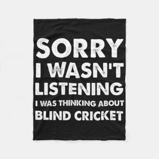 Cobertor De Velo Funny Blind-cricket Sorry I Wasn't Listening Blind