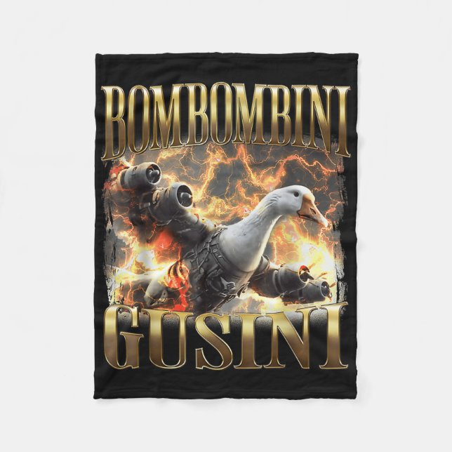 Cobertor De Velo Funny Bombombini Guzzini - Memória Brainrot Italia (Frente)