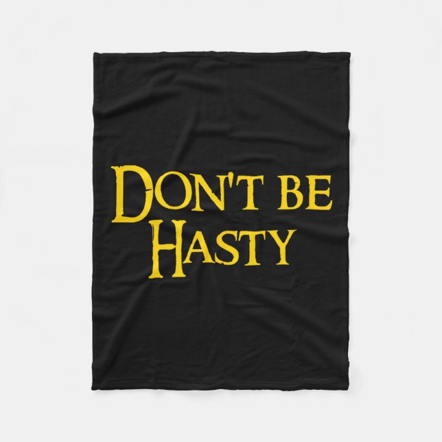 Cobertor De Velo Funny Book - Don't Be Hasty  (Frente)
