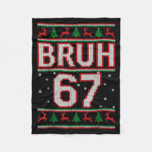 Cobertor De Velo Funny Bruh 67 Natal Férias Mulheres Crianças Xmas