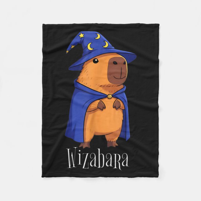 Cobertor De Velo Funny Capybara Wizard Costume Wizabara Graphic Kid (Frente)
