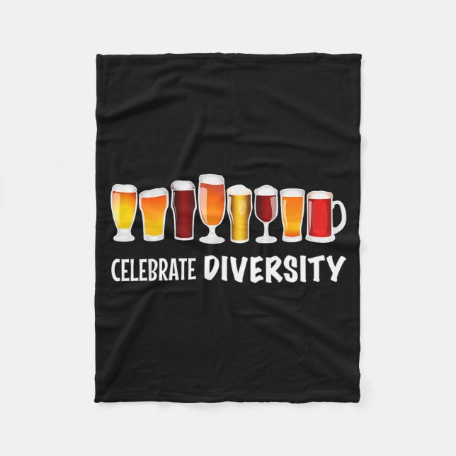 Cobertor De Velo Funny Celebrate Diversity Beer Clothing For Him An (Frente)