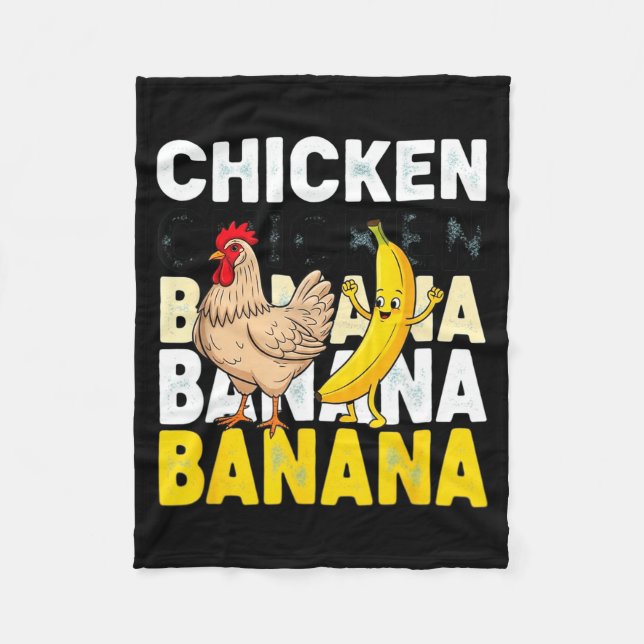 Cobertor De Velo Funny Chicken Banana Dance Meme For Kids &amp; Adu (Frente)