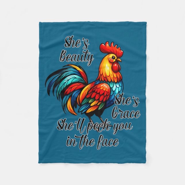 Cobertor De Velo Funny Chicken Quote  (Frente)