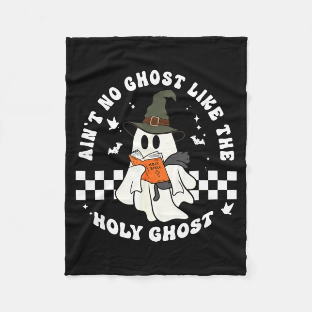 Cobertor De Velo Funny Christian Ghost With Bible Retro Catholic Cu (Frente)