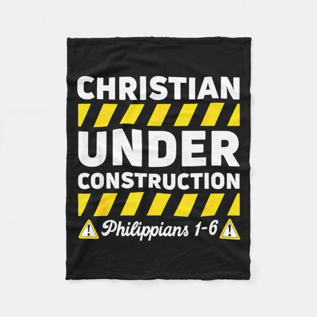 Cobertor De Velo Funny Christian Under Construction Philipans 1-6 S (Frente)