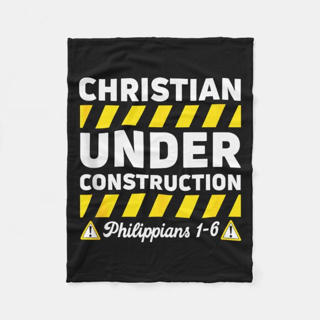 Cobertor De Velo Funny Christian Under Construction Philippians 1-6 (Frente)