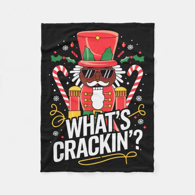 Cobertor De Velo Funny Christmas African American Nutcracker Men Wo (Frente)