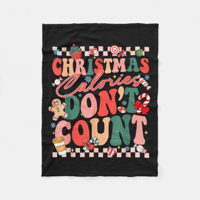 Cobertor De Velo Funny Christmas Calories Don't Count Xmas Cookie  (Frente)