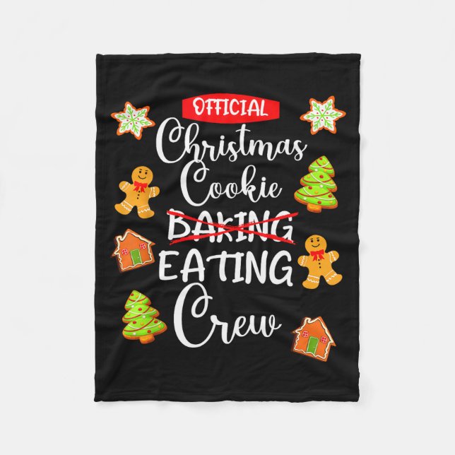 Cobertor De Velo Funny Christmas Cookie Eating Not Baking Crew - Gi (Frente)