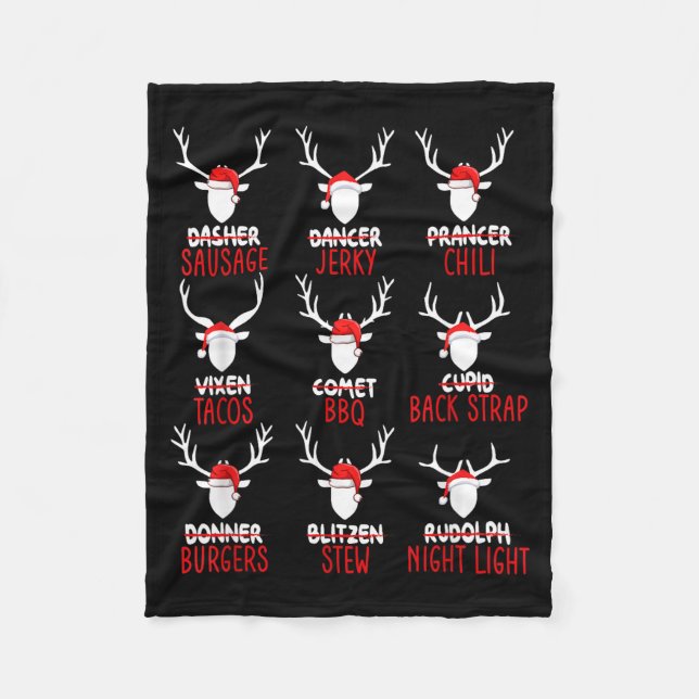 Cobertor De Velo Funny Christmas Deer Hunting Hunters All Of Santa' (Frente)