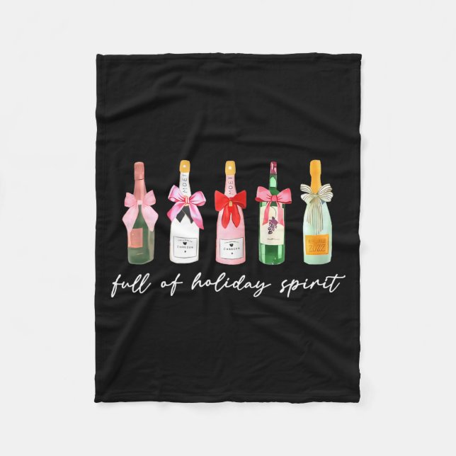 Cobertor De Velo Funny Christmas Drinks Tail Champagne Holiday Srit (Frente)