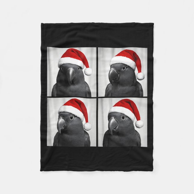 Cobertor De Velo Funny Christmas Eclectus Parrot Santa Photo Booth  (Frente)