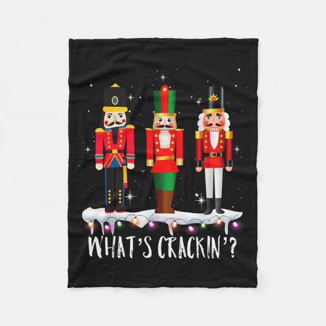 Cobertor De Velo Funny Christmas Family Whats Crackin_ Nutcracker - (Frente)