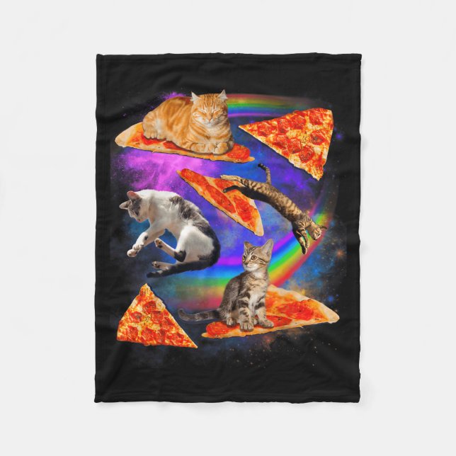 Cobertor De Velo Funny Christmas Galaxy Cat In Space Cat Riding Zza (Frente)