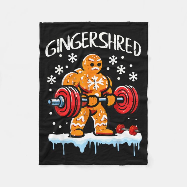 Cobertor De Velo Funny Christmas Gingerbread Gingershred Gym Bodybu (Frente)
