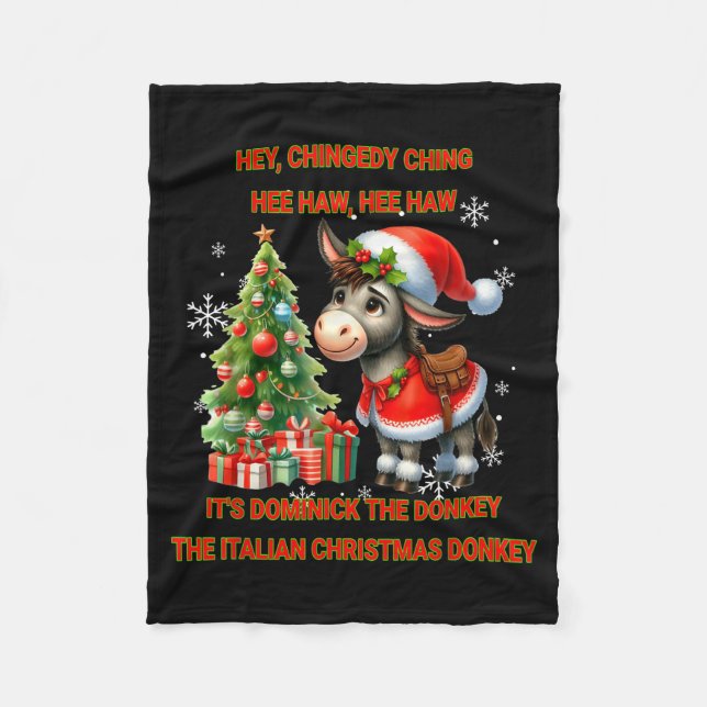 Cobertor De Velo Funny Christmas Italian Christmas Dominick The  (Frente)