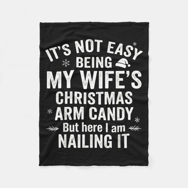 Cobertor De Velo Funny Christmas Its Not Easy Being My Wife's Arm C (Frente)