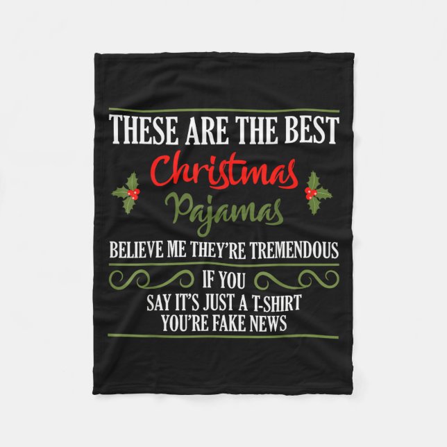 Cobertor De Velo Funny Christmas Pajamas Donald Trump Gag Joke Pjs  (Frente)