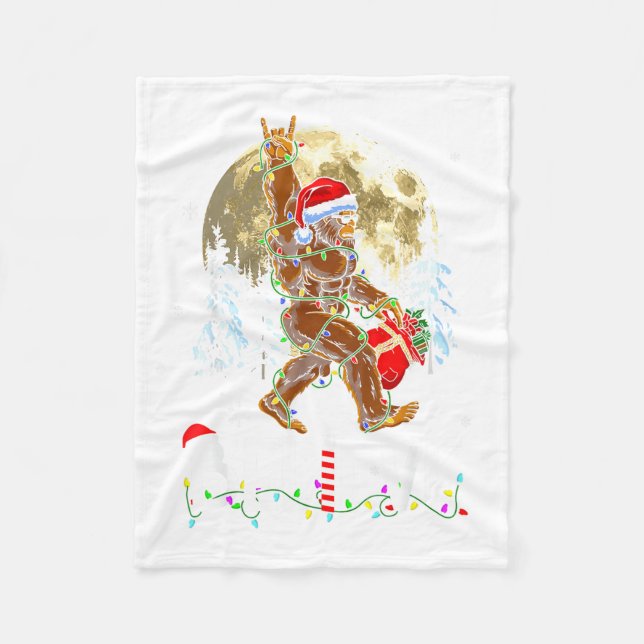 Cobertor De Velo Funny Christmas Xmas Bigfoot Believe Sasquatch In  (Frente)