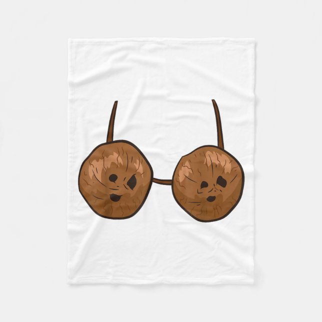 Cobertor De Velo Funny Coconut Summer Coconuts Bra Funny Halloween  (Frente)