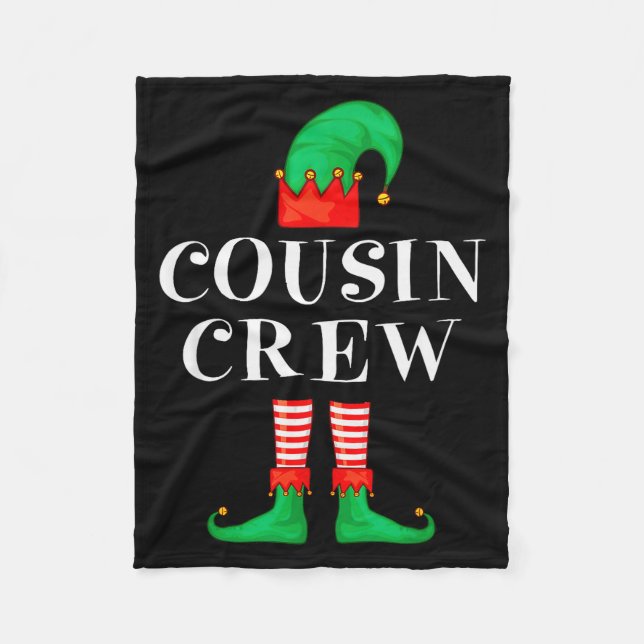 Cobertor De Velo Funny Cousin Crew Elf Christmas Elf Cousin Sweater (Frente)