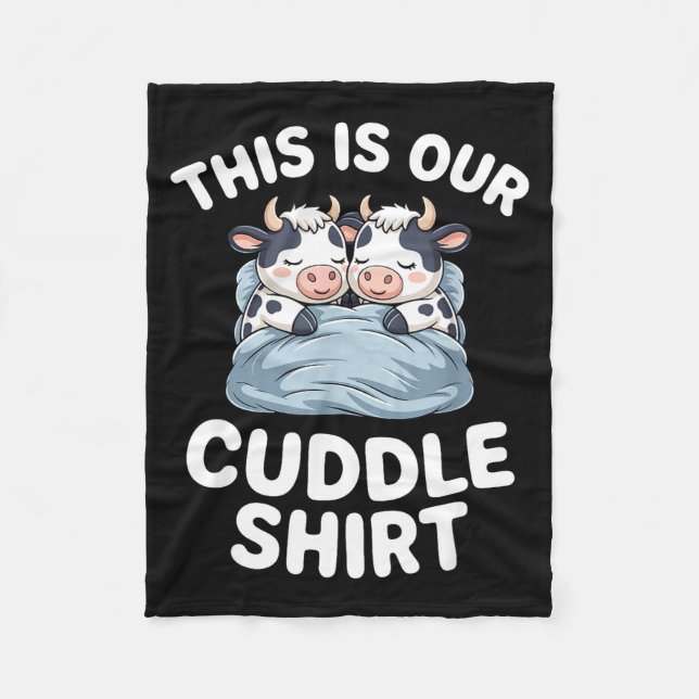 Cobertor De Velo Funny Cow Couple Idea This Is Our Cuddle  (Frente)