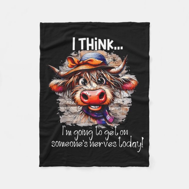 Cobertor De Velo Funny Cow I Think I'm Gonna Get On Someone's Nerve (Frente)