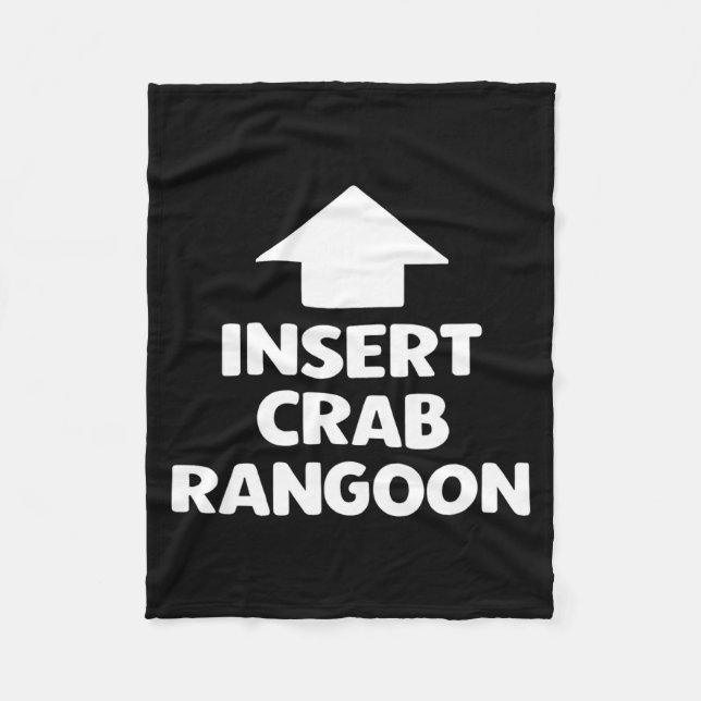 Cobertor De Velo Funny Crab Rangoon Apparel _ Hilarious Foodie  (Frente)