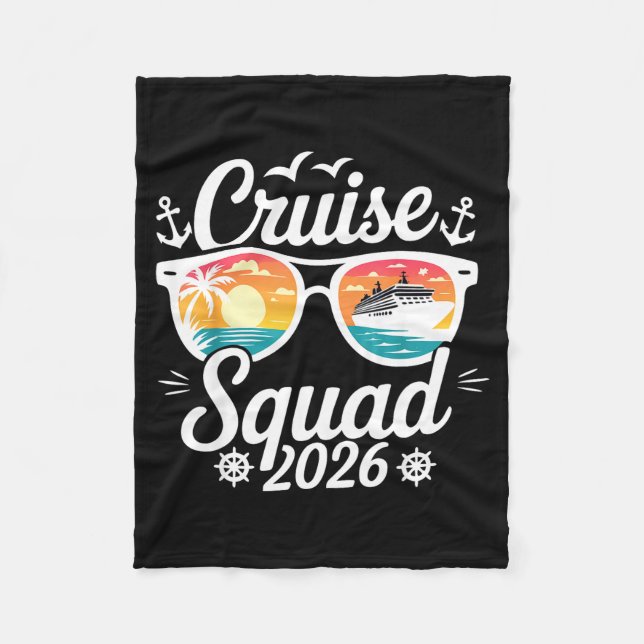Cobertor De Velo Funny Cruise Squad 2026 Summer Vacation Matching F (Frente)