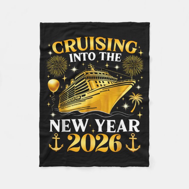 Cobertor De Velo Funny Cruising Into 2026 New Year Matching Family  (Frente)