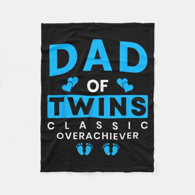 Cobertor De Velo Funny Dad Of Twins Clic Overachiever Twins  (Frente)