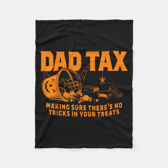 Cobertor De Velo Funny Dad Tax Halloween  (Frente)