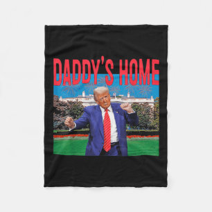 Cobertor De Velo Funny Daddys Home Trump Pink 2024 Leve América de